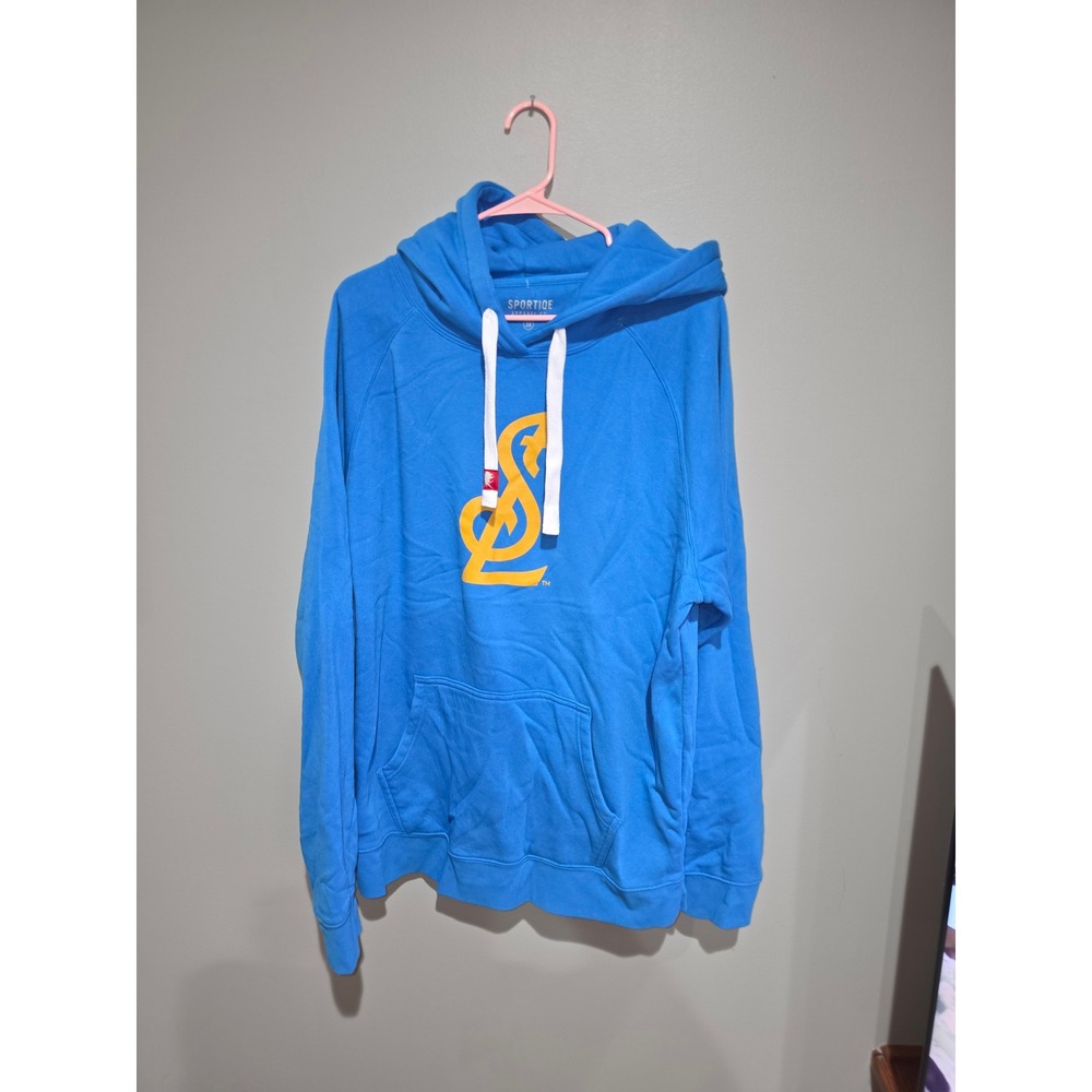 Sportiqe Apparel Co Mens Blue Graphic Hoodie Pullover Sweatshirt Size 3X